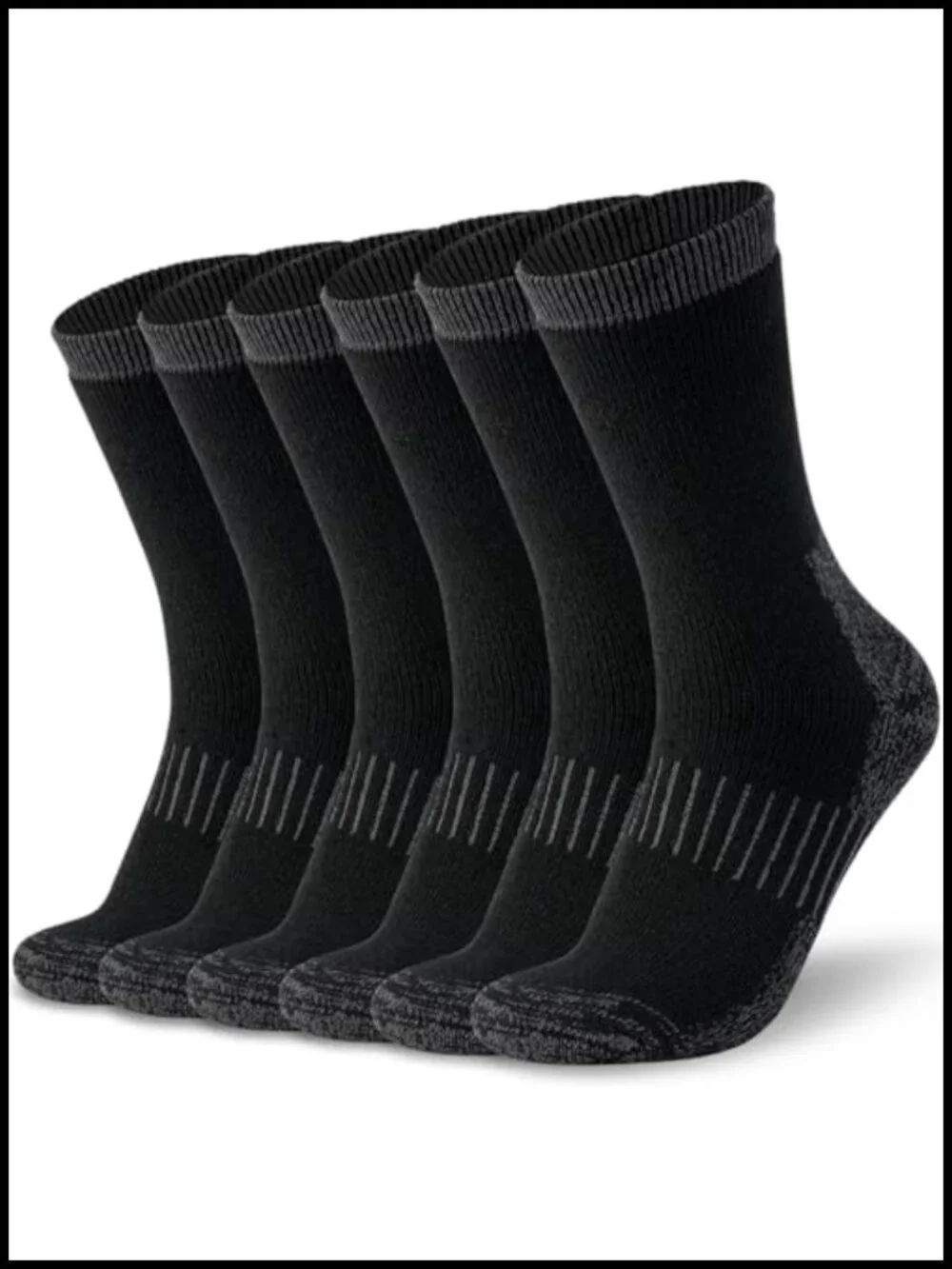 80% Merino Wool Hiking Boot Socks Cushioned Moisture-Wicking Arch Support